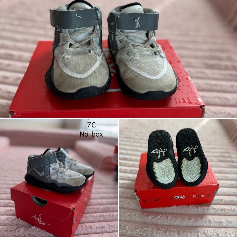 Kids Gray and Black Shoes